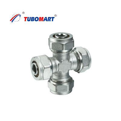 Accesorios de compresión para tubos de cobre Pex, con recubrimiento cromado
