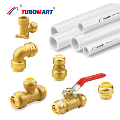 Acoplamiento de acoplamiento Push In de latón libre de plomo PN10 / PN16 1/2 Pex