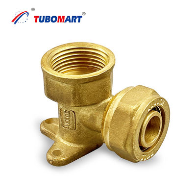 Accesorios de compresión de latón cromado para tubos de agua de Pex ISO 14001 aprobados