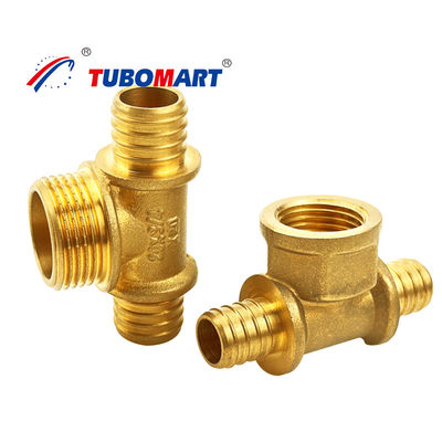 Adaptador de latón Pex de ajuste deslizante 1/2 pulgada ajuste de tubo Pex libre de plomo