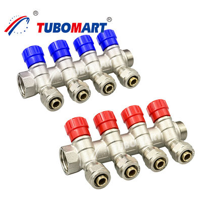 Sistema de manifold de agua de latón Pex 2 - 12 salidas Manifold de tubería de Pex