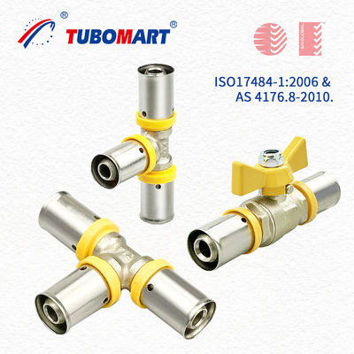 Instalaciones de plomería Pex Press Fittings 3/4 pulgadas para tuberías de gas de manguera de ducha