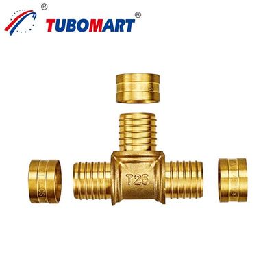 Enlace cruzado de polietileno PEX Crimp Fitting libre de plomo de 1/2 pulgada a 1 pulgada
