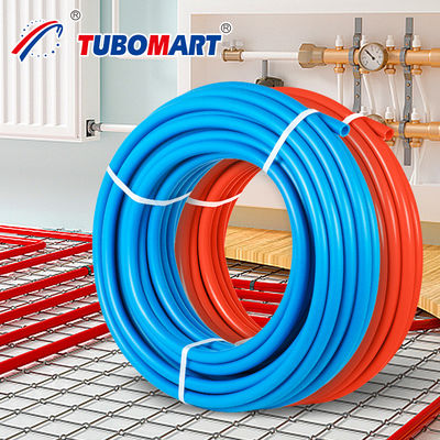 Tubo Pex aislado resistente a la corrosión 50m 100m 200m por rollo con ajuste de crimp