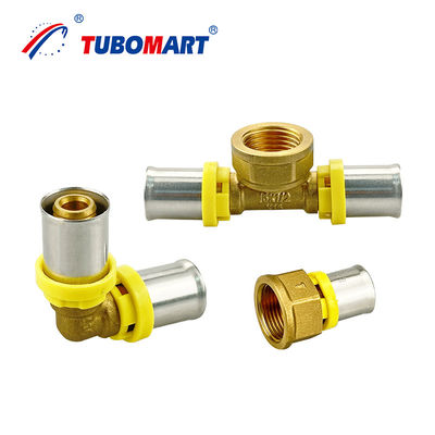 16 mm - 32 mm Alu Pex Press Fittings Tipo TH con latón natural personalizado