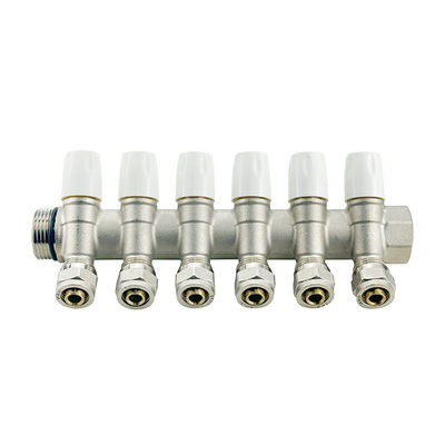 2-6 vías Manifold de latón Pex para sistema de calefacción Sistema de agua ISO90001