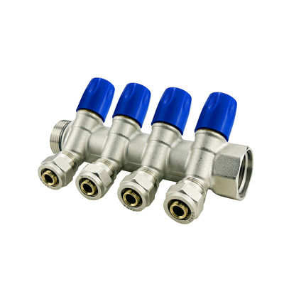 Calentamiento por suelo Manifold de agua Pex con accesorios de latón 2-6 formas tamaño personalizado para el distribuidor de agua