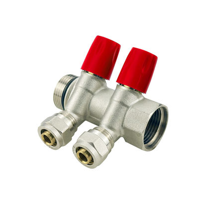 OEM Factory 2-6ways Tamaño personalizado de latón Pex Manifold para calentamiento de piso de agua Partes de calentador de piso de medios