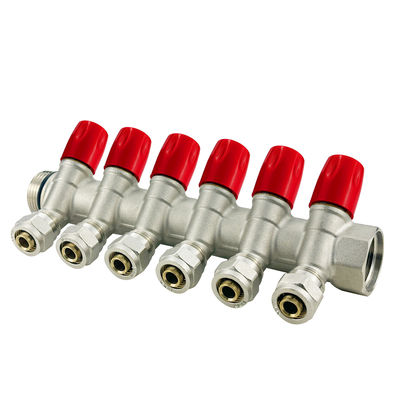 Tubomart 2-12 Salidas Distribuidor de agua de calefacción por suelo PEX Manifolds de latón para el control del agua