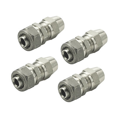 Conexión rápida para el tornillo de gas, accesorios de latón, tubo de unión recta masculina de múltiples capas en un extremo y tornillo de adaptador roscado masculino