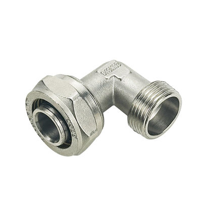 OEM PEX AL PEX Accesorios de tuberías de gas de múltiples capas Amarillo igual de latón de compresión Codo de todos los tamaños Modelo de cabeza de conexión de soldadura