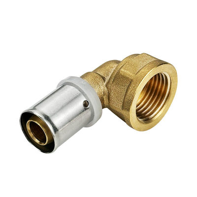 Fittings de prensa multicapa de mayor volumen 16-32mm amarillo PEX Fittings gas PEX Fittings para el sistema de gas PE