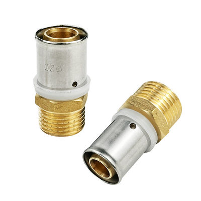 Fittings para tuberías de soldadura con extremo de latón PEX Tipo TH 20mm 32mm 40mm Fittings de fundición de prensa
