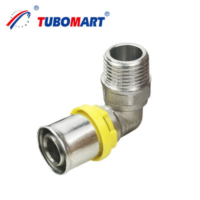 Tubomart Aluminio compuesto Pex Al Pex Tubo de latón Accesorios de gas de prensa de cobre para el sistema GAS