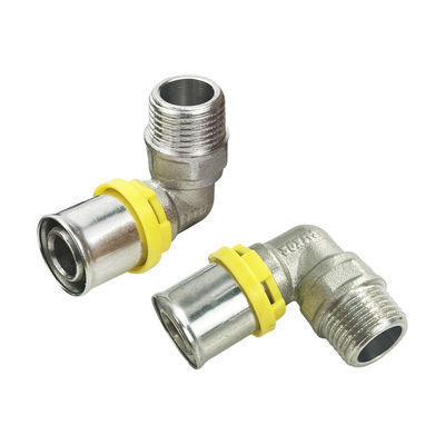 Tubomart Prensa de plomería Accesorios de gas de latón Perfil TH igual Tee Múltiplas capas Pex Al Pex Accesorios de tuberías para sistema de gas