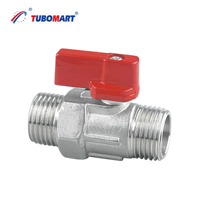 Válvula de bola Mini Ss304 con rosca de 1/8