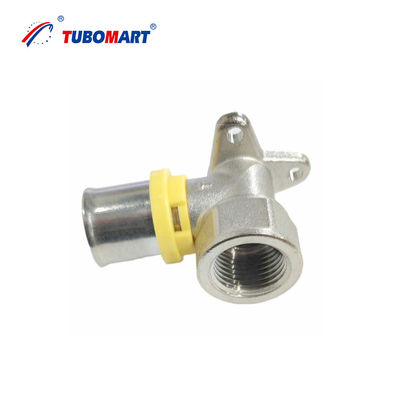 TUBOMART OEM Brass TH Type Press Fittings for Gas Male Equal Tee for Multilayer Piping Solutions
