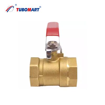 Válvula de bolas de latón OEM de TUBOMART con rosca interna y externa 16-32 mm * 1/2'-1''' rosca NPT para gas de agua