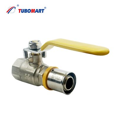 Válvula de bola de manguera de gas a presión OEM en oferta, con mango largo, tamaño S16X10, adecuada para tuberías de gas multicapa PAP.